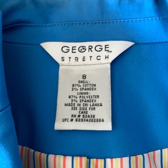 Light blue blazer size 8 shoulder pads - Picture 3 of 8